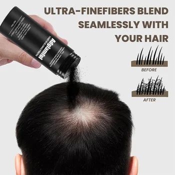 Adglamful Hair Fiber Powder 30g- Instant Thickening, Dense Hair, Wind/Sweat-Proof, 24H Hold, for Thin Hair