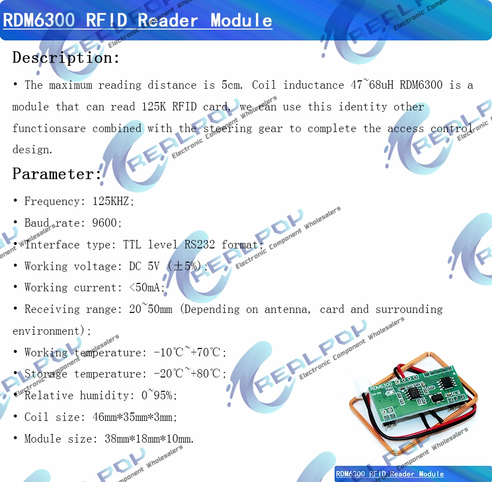 NFC-RFID-Modul RC522 MFRC-522 PN532 RDM6300 Kits S50 13,56 MHz 125 kHz 6 cm mit Tags SPI Write & Read für Arduino Uno 2560 – Detail 5