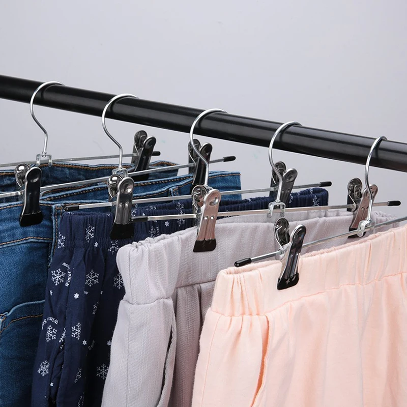 Pants Racks Wind Proof Multi-purpose Skirt Racks 10pcs For Clothes Drying Trousers Wardrobe Clip Anti-slip Clothes Hanger