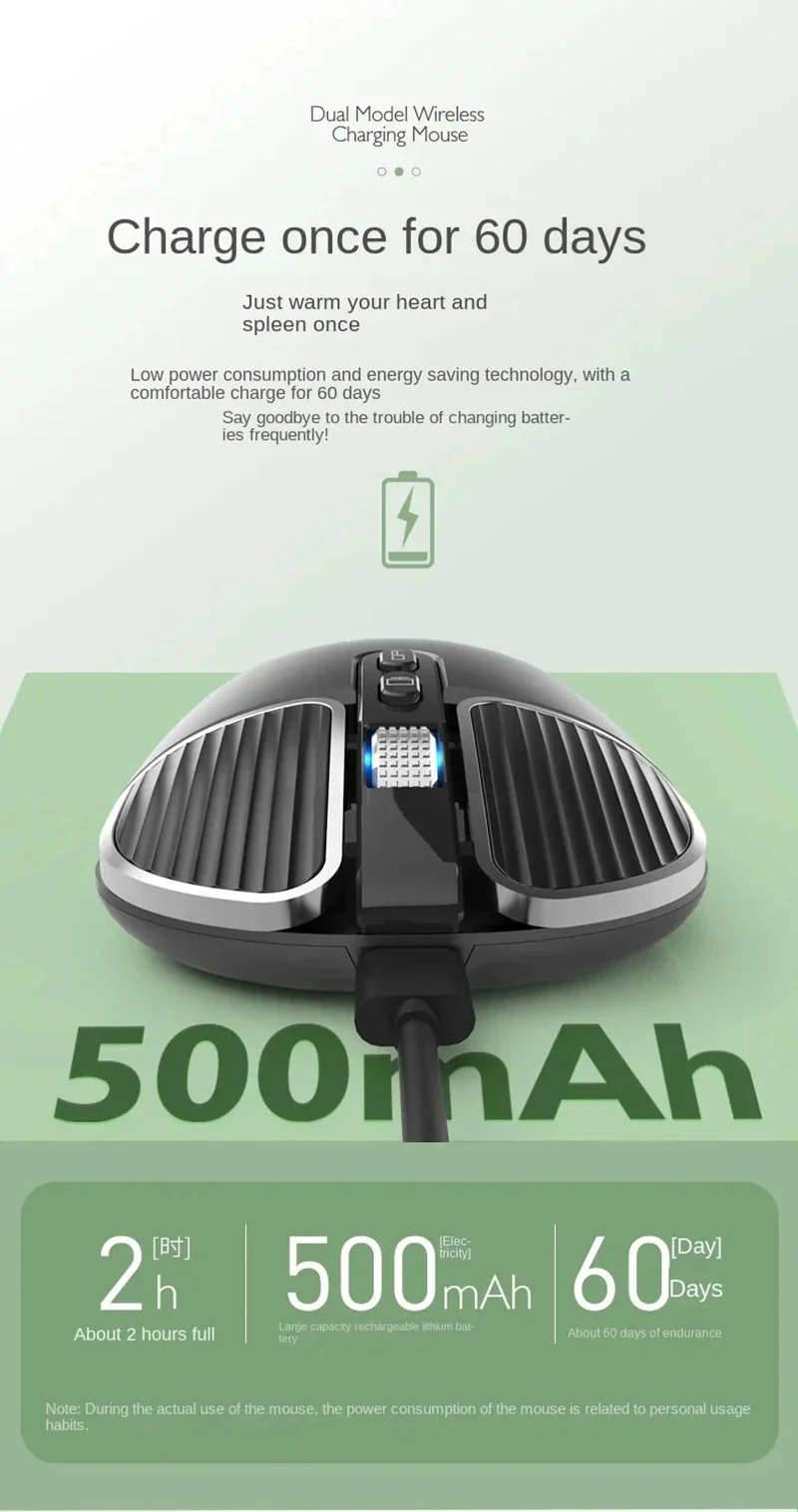 Souris sans fil rechargeable silencieuse pour macbook et pc_voghion.com