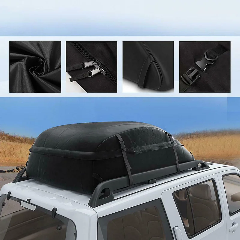 人気色 車用ユニバーサルルーフラックバッグ 防水 スライド式 屋外用車用ラゲッジバッグ トランク用 カーゴキャリア トラベルバッグ セール超高品質 Smartpower Com
