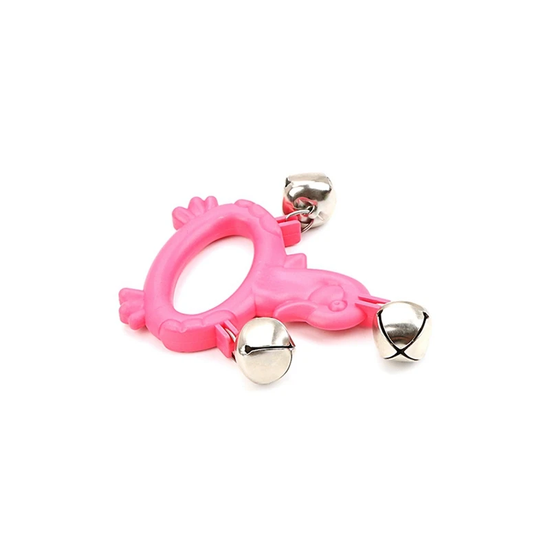 

Ducks Shape Hand Bells Tambourine With 3 Jingle Metal Bells For Kid Toy Musical Instrument
