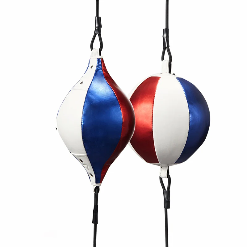 Boxing Punching Ball Quality Leather Training Hangings Swivel Speedball Exercise Fitness Balls Home Sports Gym Speed Bag Bounce