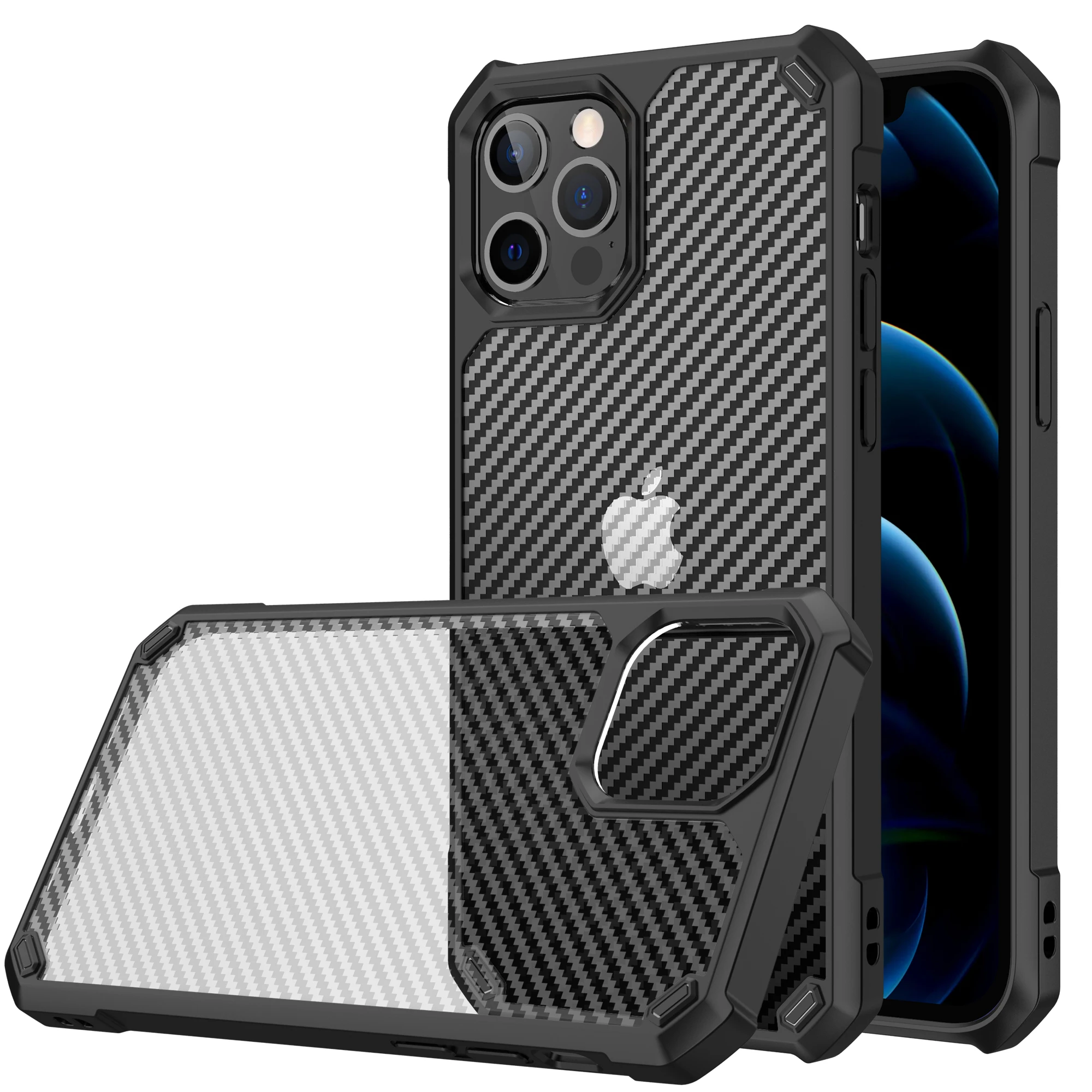 Shockproof Funda Case For iPhone 11 12 13 Mini Pro Max New Carbon Texture Anti Impacto Back Cover For i13 Capa case iphone 13 mini