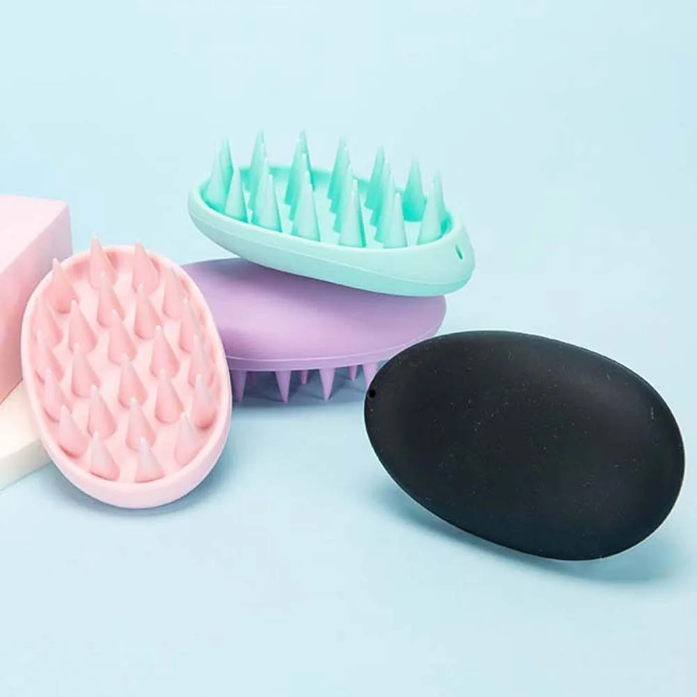 

Hair Accessories Silicone Shampoo Comb Head Scalp Massage Easy Foaming Silicone Massage Comb Hairdressing Tool Body Shower