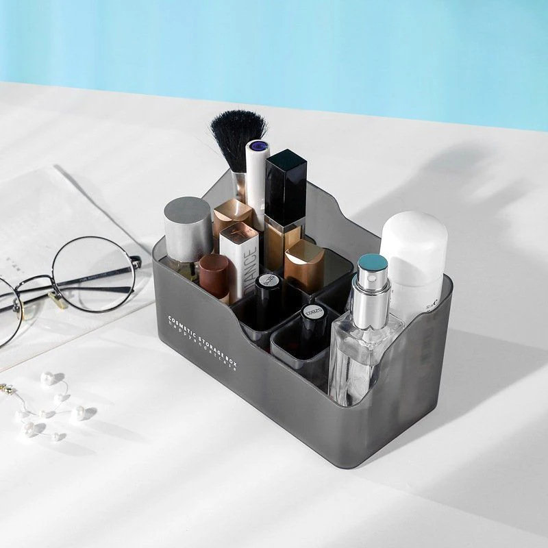 1-Cosmetic Storage Box Skincare Cosmetic Organizer For Bathroom Makeup Brush Holder Makeup Organizer 6