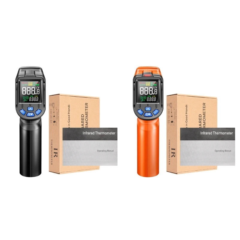 

P82D Non-contact LCD-Digital Thermometer Laser-Temperature Meter Pyrometer Imager-Hygrometer Termometro Light Alarm