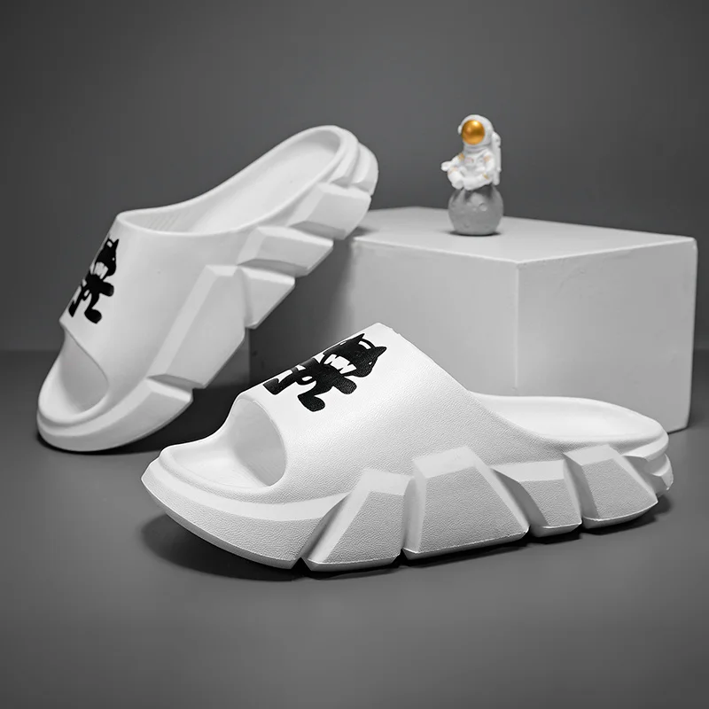 Tofflor för kvinnor och män Halkfria tofflor för inomhus utomhus Slip Bekväma mjuka skumsliders med tjock sula_voghion.com