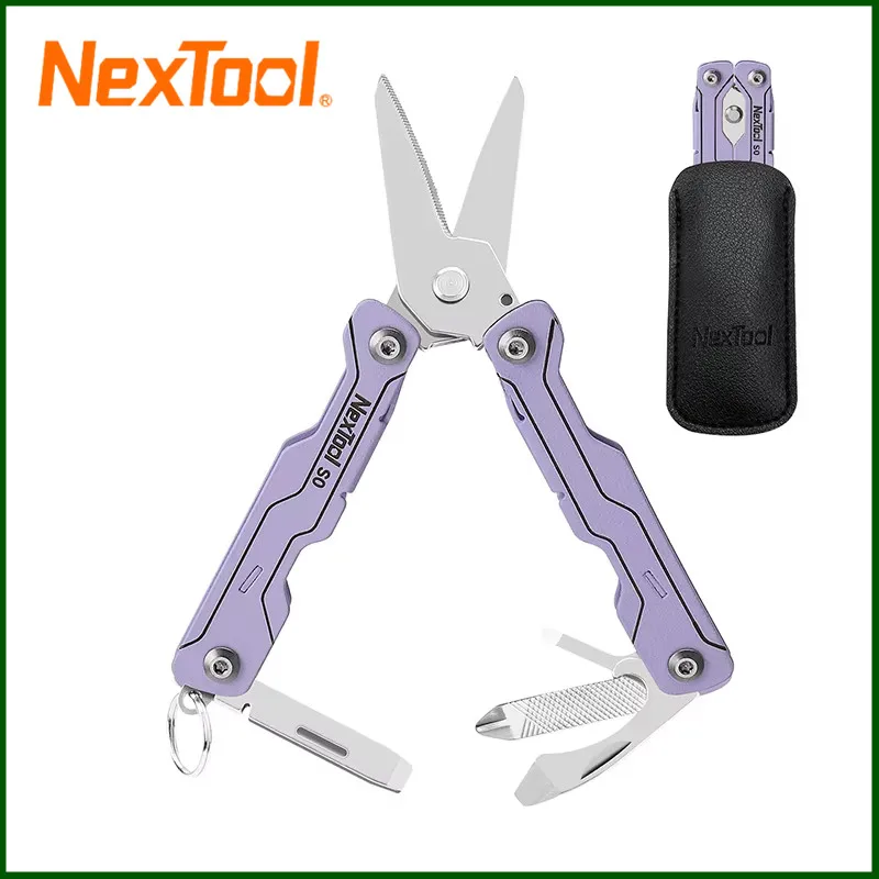 NexTool 8 In 1 Mini Sailor Scissors S0 Micro Keychain Multitool Screwdriver Portable Pocket Folding EDC Tool for Travel 6