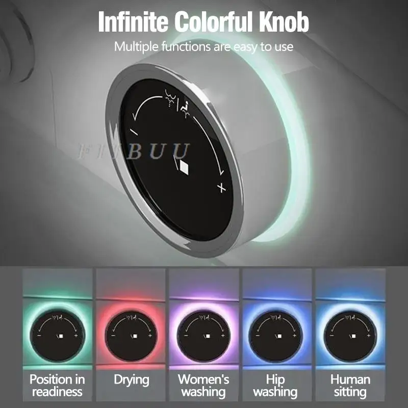 Elongated Bidet Smart Toilet Seat Cover Lid Intelligent NightLight Heating Temperature Adjustment SoftClose