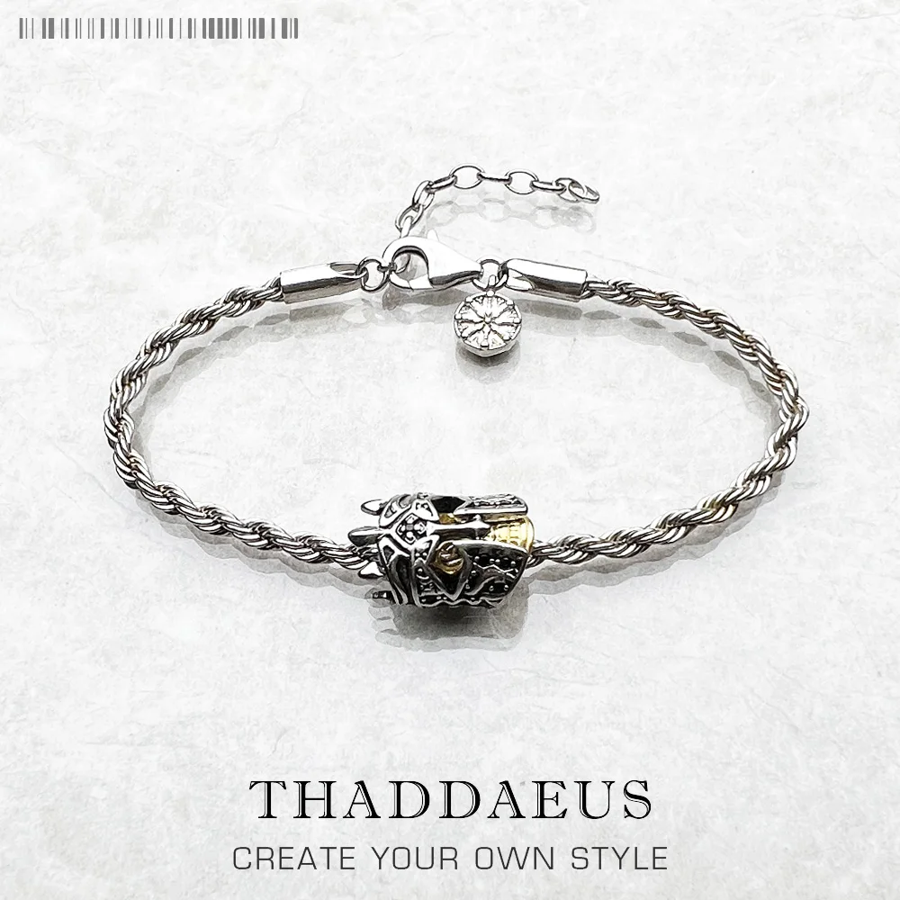 해골 기사 카르마 휠 와이어 체인 팔찌 여성을위한 남성 925 스털링 실버 여름 브랜드의 새로운 파티 선물 - AliExpress