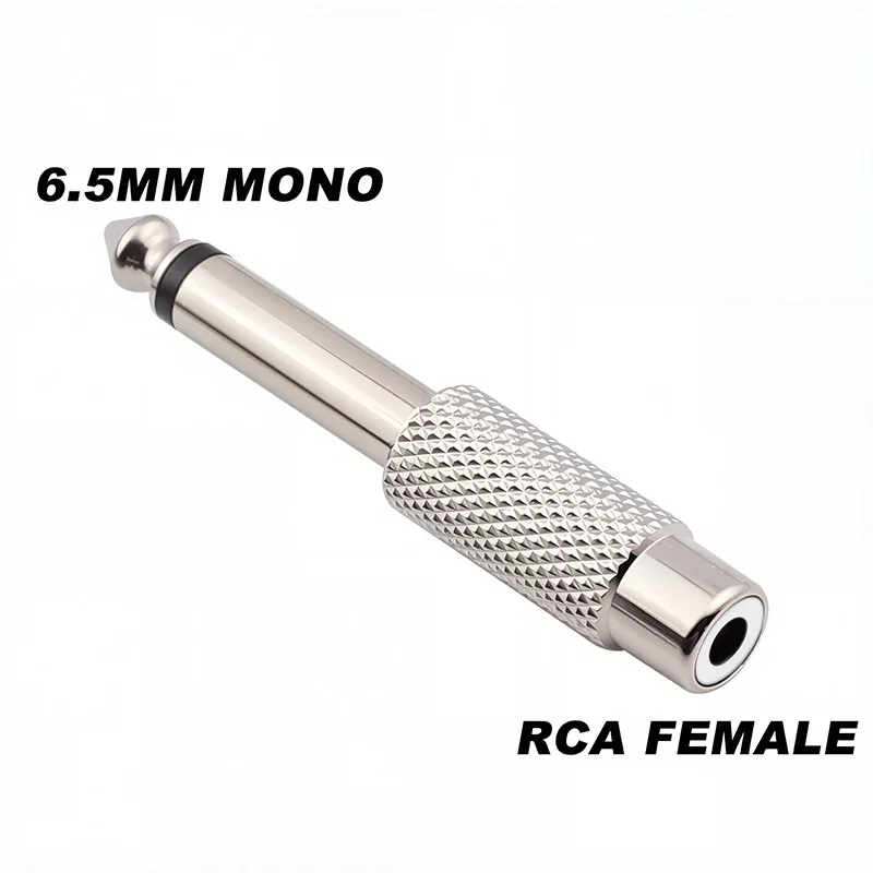 5Pcs 6.5/6.35mm Mono Stereo Audio Adapter TS Interconnect 1/8" 1/4" Male Plug To RCA Female Jack Connector Converter_voghion.com