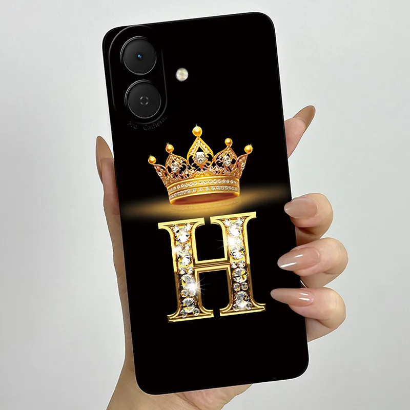 Luxury Crown Letters Soft Phone Case with Camera Protection