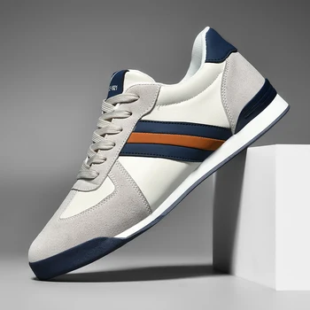 2026 Men Retro Sneakers Flat Sole Versatile Casual Shoes Comfortable Daily Footwear Stylish Vintage Men's Footwear 1