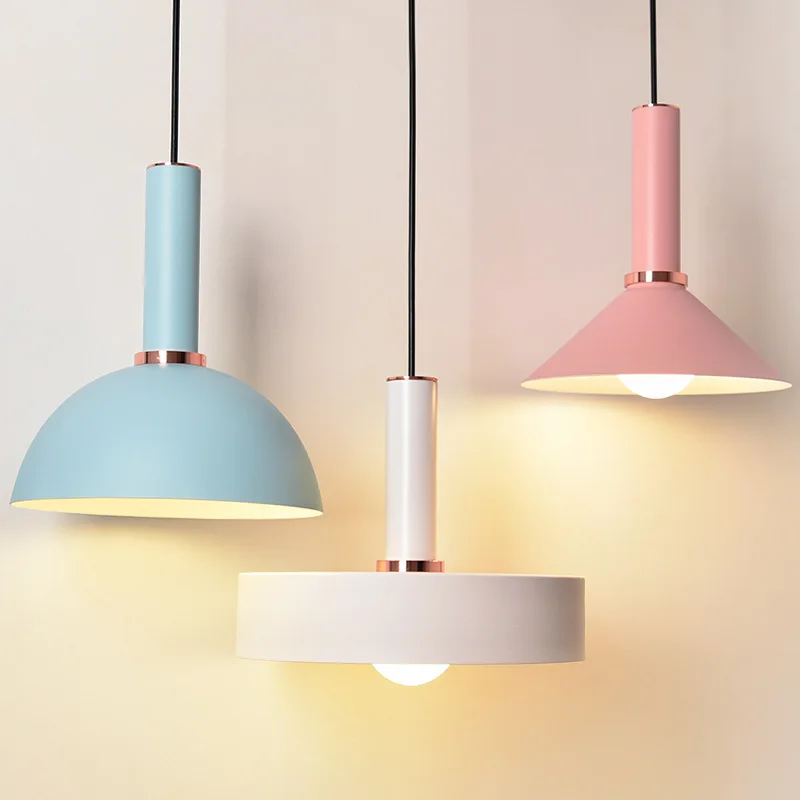 

Modern Pendant Light Led Bar Macaron Restaurant Simple Nordic New Bedroom Bedside Living Decor Study Hall Corridor Aisle Light