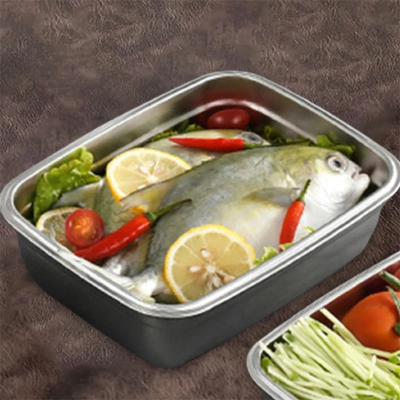 304 Stainlesss Steel Leak Proof Lunch Box With Lid Picnic Box Bento Box Food Storage Containers For Portable Food Bento Boxes 3