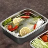 304 Stainlesss Steel Leak Proof Lunch Box With Lid Picnic Box Bento Box Food Storage Containers For Portable Food Bento Boxes 3