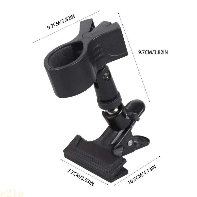 E21E 금속 클램프가 있는 회전식 헤어 드라이어 홀더 360도 조절 가능한 테이블 마운트 테이블 안전한 그립 공간 절약