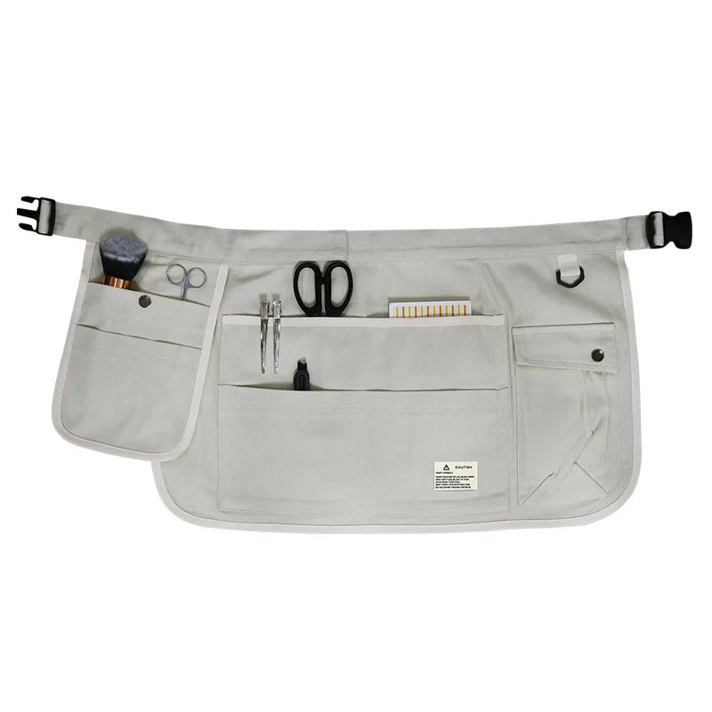 Fashion Half Waist Apron Canvas Multiple Pockets Adjustable Apron Horticultural Barber Tool Waist For Men and Women