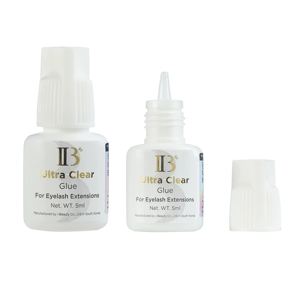I Beauty Clear Glue Eyelash Extension Adhesive White Cap Glue 5ml Fast Drying Long Lasting IB for Professional eyelash glue