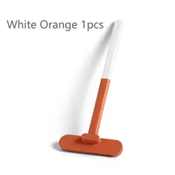 Multifunctional Long - Handled Dual - Use Cleaning Brush for Windows, Glass, Sofas, Walls, Pet Hair, and Carpets (White orange)