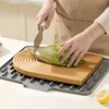 Silicone Drain Mat for Sink, Kitchen Fruit and Vegetable Dish Draining Drying Mat, Household Countertop Heat Insulation Mat 3