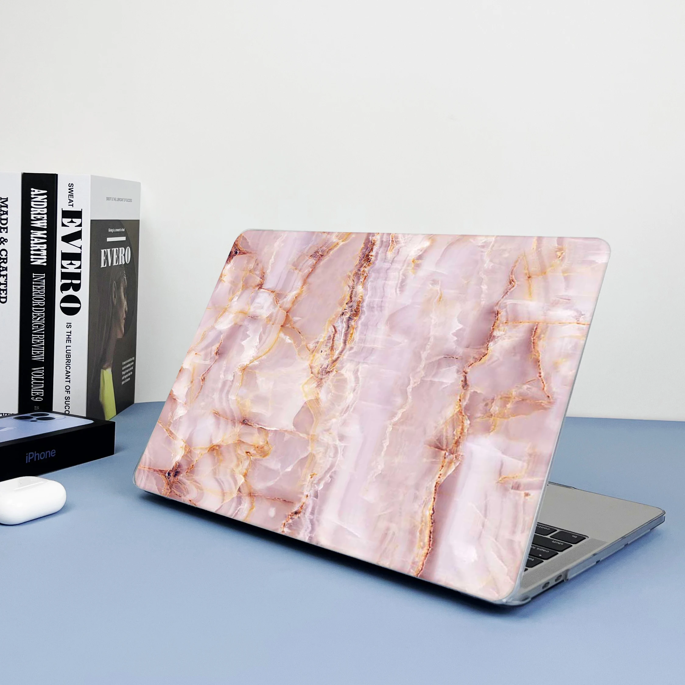 marble skin Laptop Case For Macbook M1 M2 Chip  Air Pro13 A2681A2179A2337A2338A2442A2289A2941 Touch bar/ID 15.3 14.2 16.2 inch