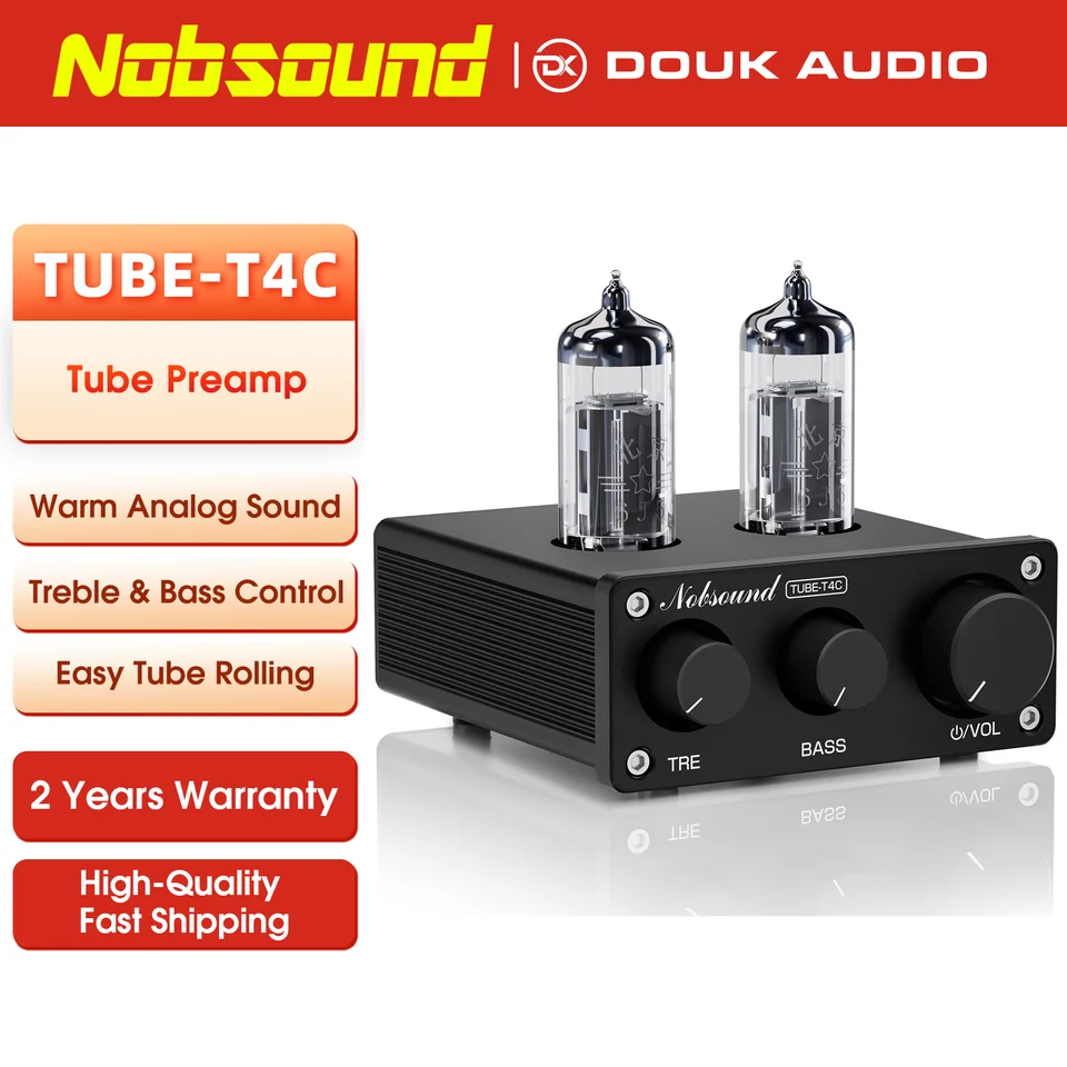 真空管Bass Preamp Black Premium 40W Classic Tube Preamp With Volume Bass Treble Control