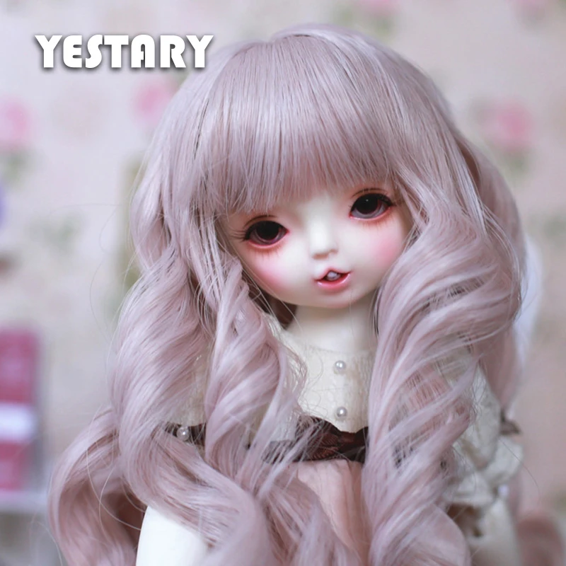 

YESTARY BJD Doll Wig For 1/3 1/4 1/6 BJD Doll Accessories Wig Tress For Dolls High Temperature Silk Fashion Curly Hair Bangs Wig