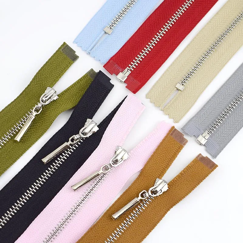 2Pcs 3# Open-End 40-70cm Close-End 15-30cm Metal Zippers Bag Jacket  Decoration Zipper Repair Kit DIY Garment Sewing Accessories