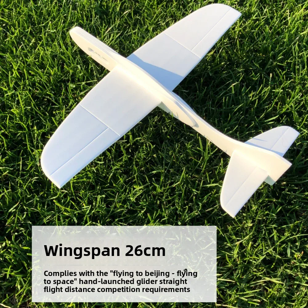 Planeur RC EPP 26cm Blanc à Peindre DIY - Jouet Volant Extérieur