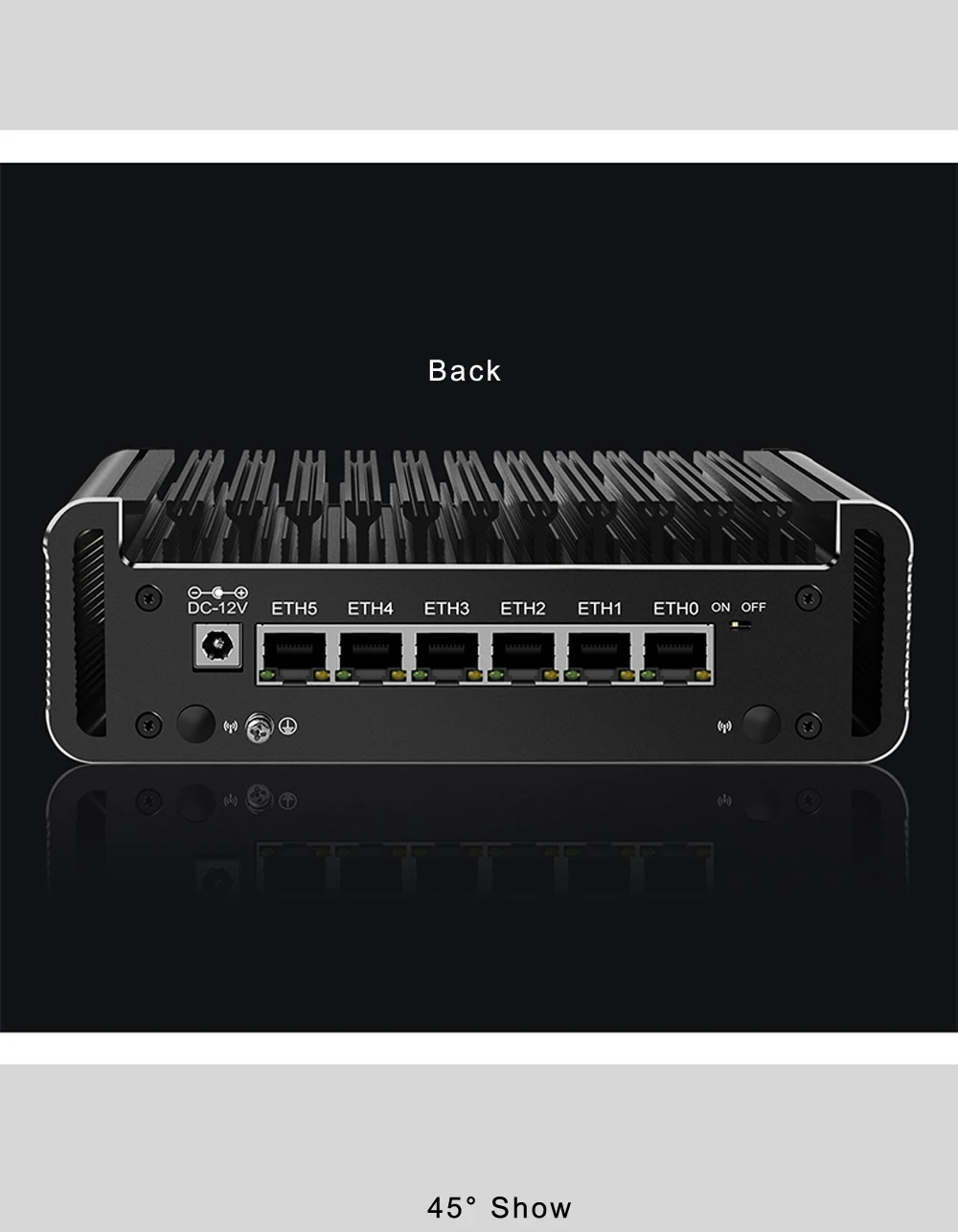 6*LAN 2.5GbE Mini PC 12th Gen Intel N150 6xi226-V Firewall Router DDR5 2*HDMI2.1 TPM2.0 AES-Ni ESXI Computer Window11