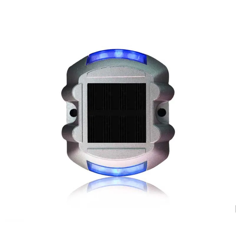 Solar Ground Lights Blue LED Waterproof Horseshoe Design Solar Energy Road Stud Light