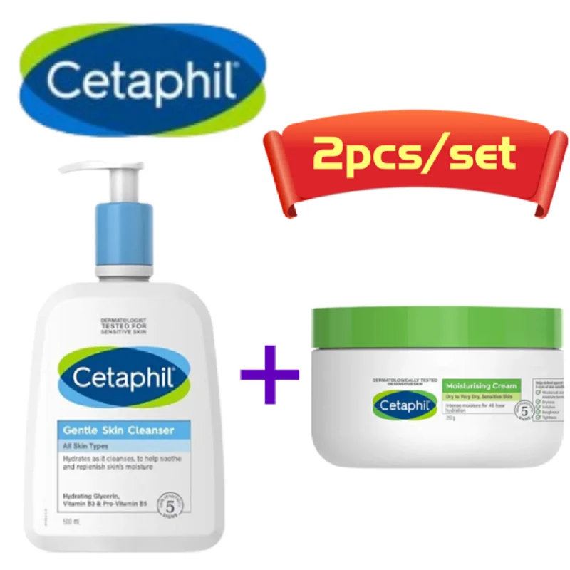 

2pcs/set Cetaphil Moisturising Cream 250g/Gentle Cleanser Hydrating Moisturizer for Dry to Sensitive Skin Restores Skin Barrier