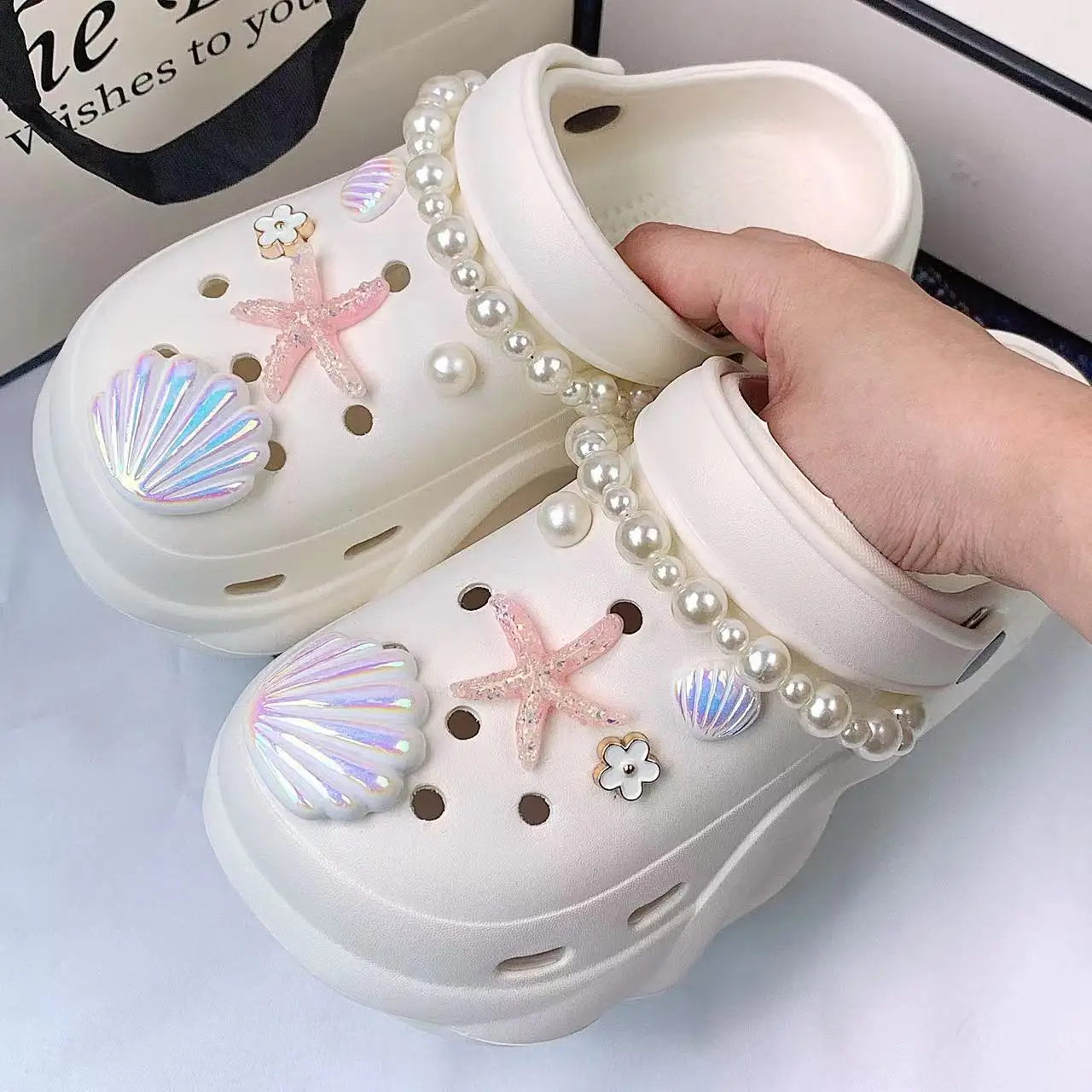 Croc Accessory Exquisite Croc Shoe Accessories 16/18Pcs, Including Pink Starfish ...
