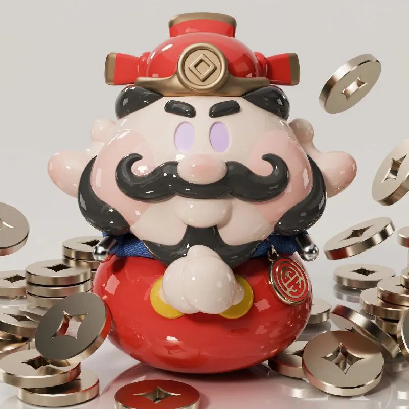 XINGYUNDIAN SHENHUIFU PVC God of Wealth Mascot Ornaments Mystery