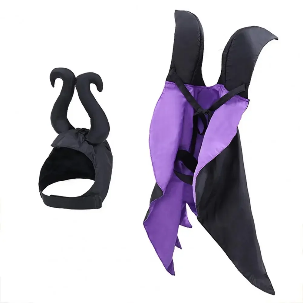 Pet Costumes Halloween Pet Witch Costume Adjustable Funny 3D Pet Cloth For Small Large Dog Cat Cosplay Hat Cloak Puppy Halloween Accessories