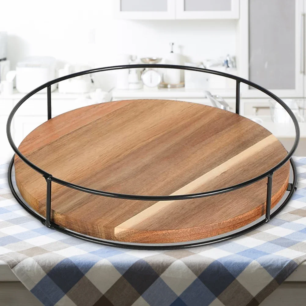 360 Degree Rotating Lazy Susan Turntable Versatile Rotating Storage Rack Round Wooden for Home Kitchen Pantry rotating storage organizer,rotating stand