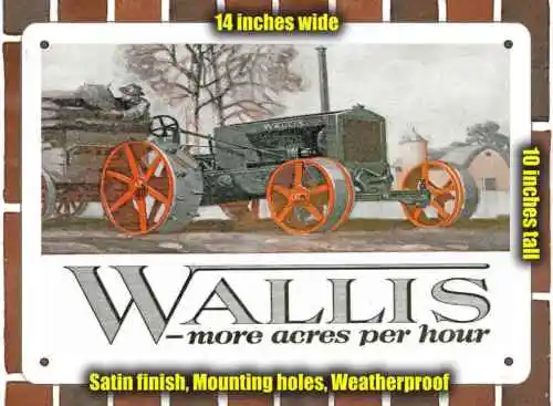 

Металл знак-1920 Wallis тракторы-10x14 дюймов