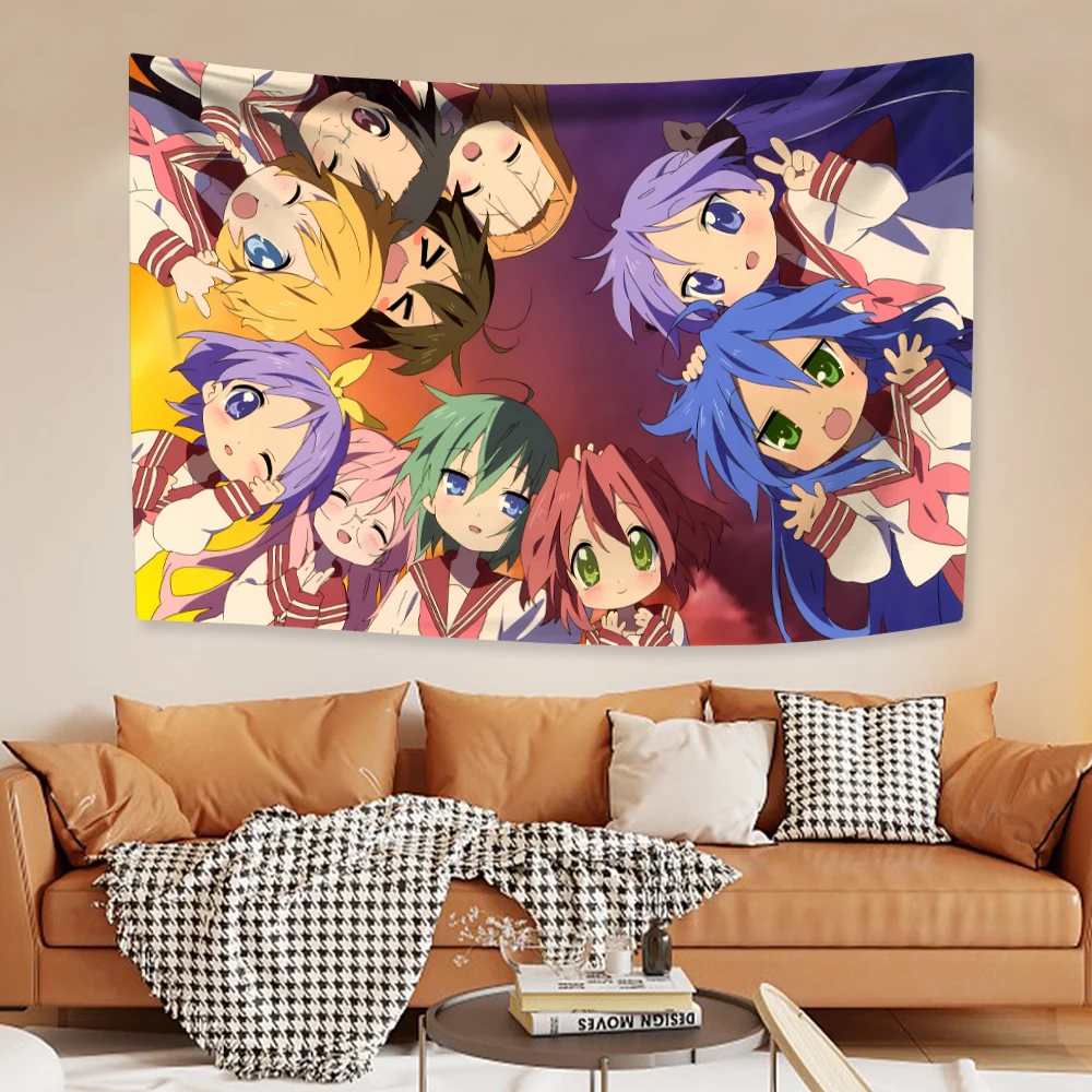Kawaii Anime Tapestry: Lucky Star Izumi Konata Japanese Home Decor Wall Hanging Carpet