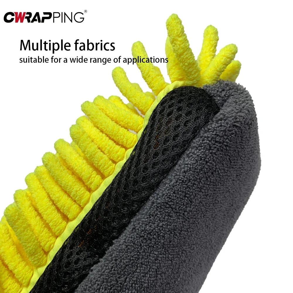 Car Wash Coral Glove Single Sided Plush Thickened Microfiber Glove Multifunction Auto Wash Cleaning Tools for Car Accessories