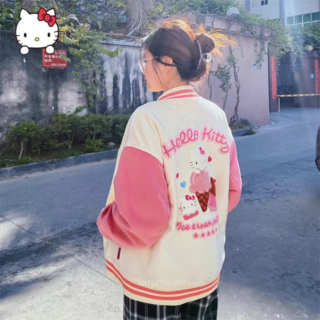 [최신|인기상품]자라여성 => Y2K의 향수: 헬로 키티 럭셔리 자수 핑크 재킷 [ChinaNOW | 추천상품]