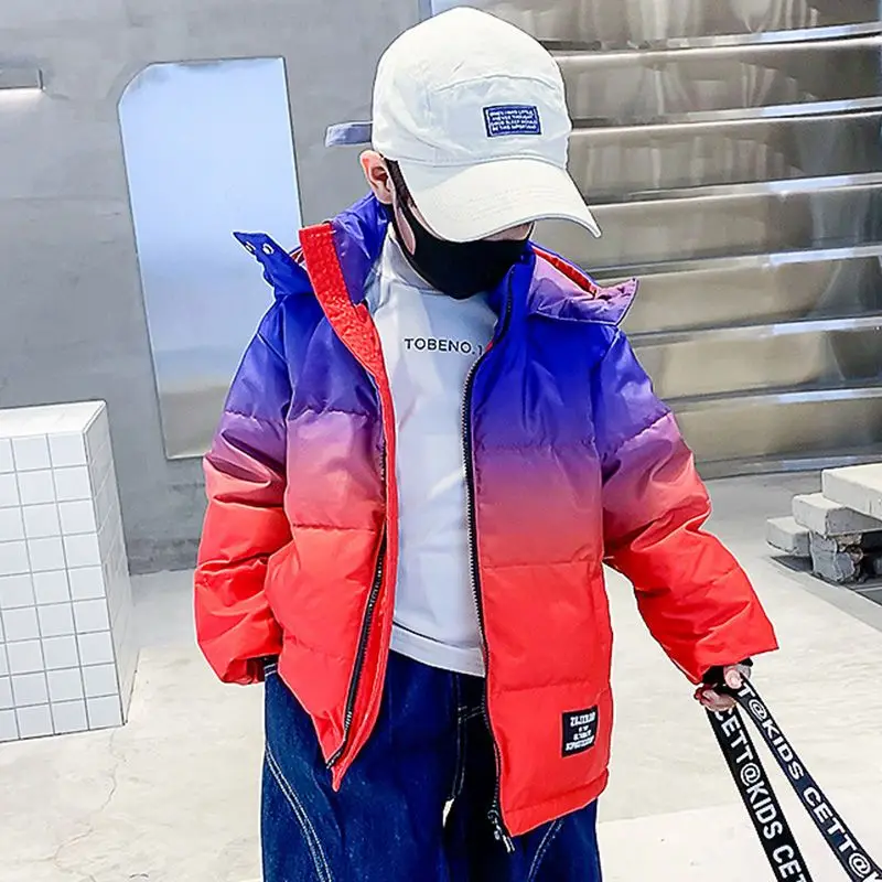 2022 Nuovo Piumino Caldo Wintr Per Ragazzi Ragazze Piumini D'Anatra Pelliccia Naturale Superficie Lucida Resistente Al Vento E Water-Repellent.5-12Y