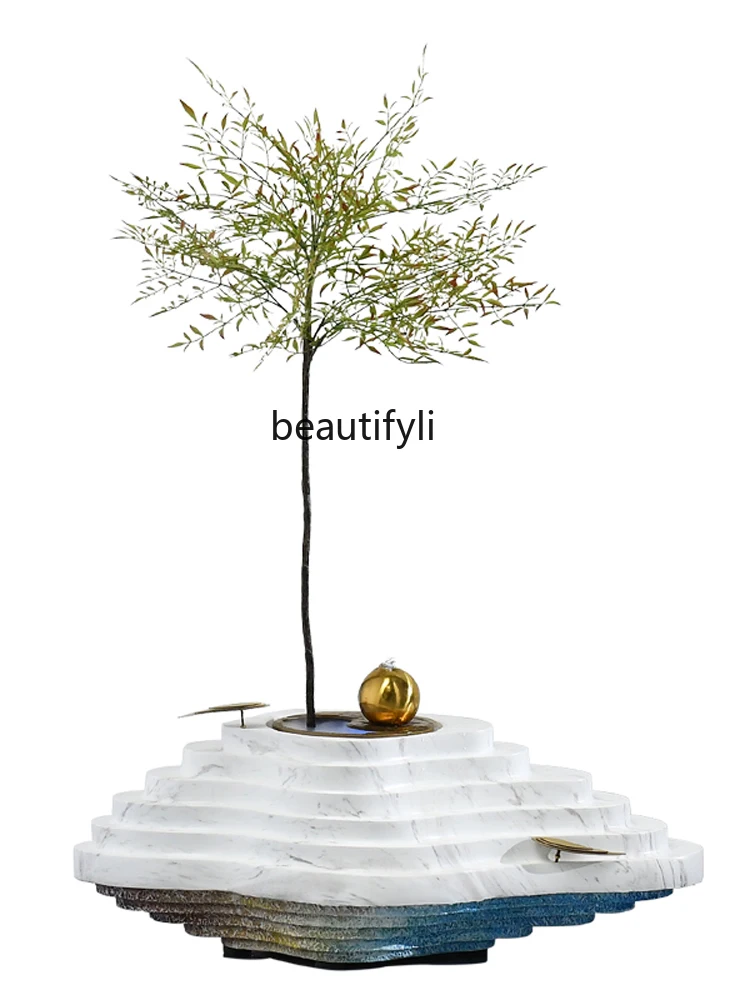 

Light Luxury and Simplicity Modern Floor Flowing Water Ornaments Hallway Living Room New Chinese Style Ornament