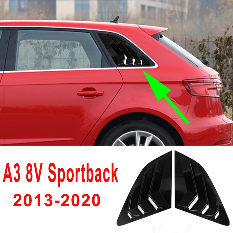 Audi A4 Saudi A3 S3 8v Window Louvers & B-pillar Trim Stickers 2013-2020