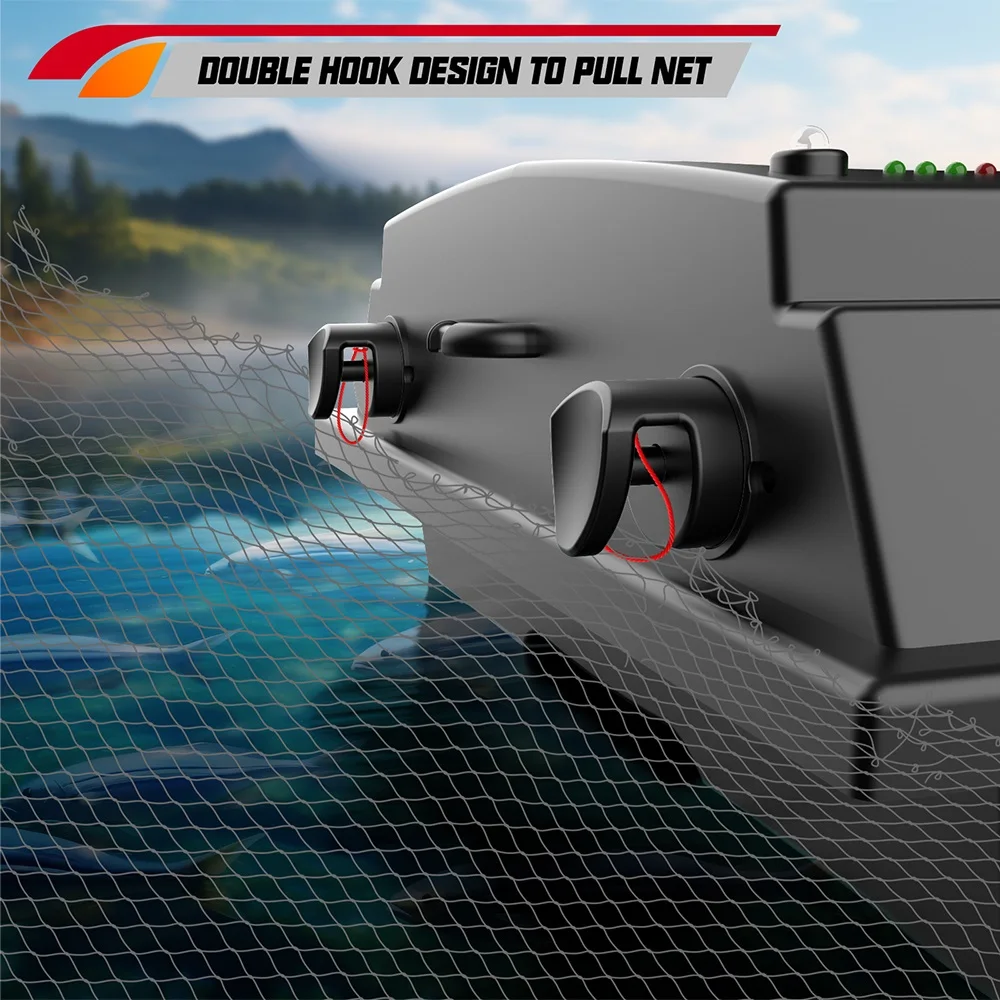 V030 RC Bait Mini Fishing Boat Multiple Ground 180 Anchor Points Sonar Fish Finder For Fishing Double Hook Pull Net
