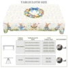 1 Piece Easter Egg Rabbit Round Tablecloth, 5 Sizes Available, Easter Egg Print Square Decorative Tablecloth, Edge Embossing Craft, Easter Spring Garden Tablecloth Decoration, Tablecloth for Daily Home Kitchen, Terrace Use, Easter Decoration 6