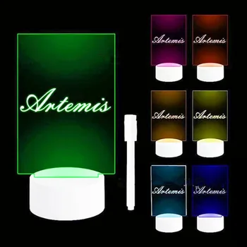 LED 크리에이티브 야간 조명 노트 보드, USB 휴일 조명, 펜 포함, 여자 친구 장식, 야간 램프, 노트 보드