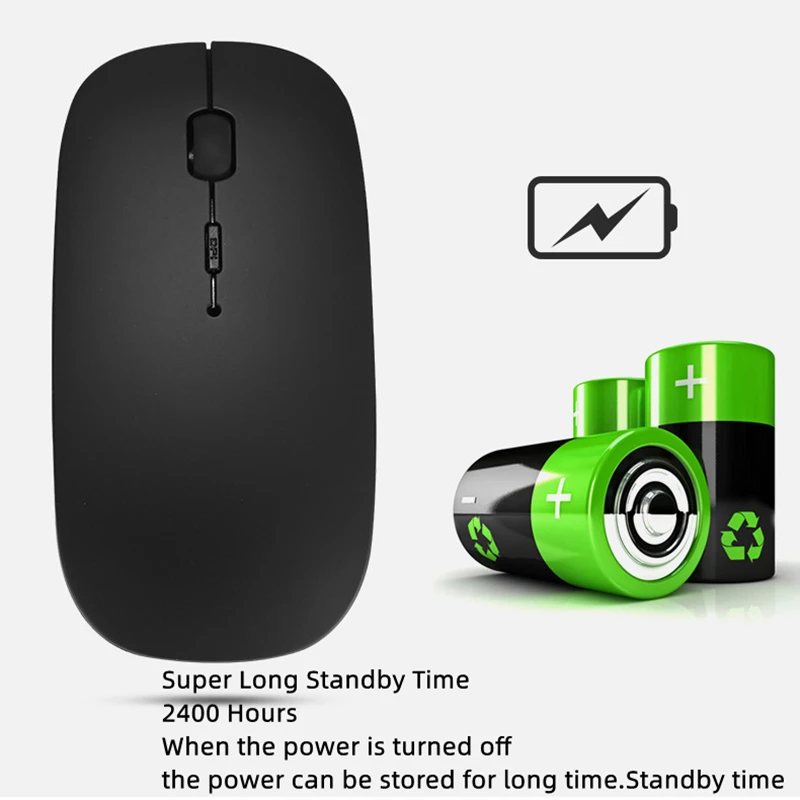 Rechargeable Wireless Bluetooth Mouse For iPad Samsung Huawei MiPad 2.4G USB Mice For Android Windows Tablet Laptop Notebook PC mouse for apple mac