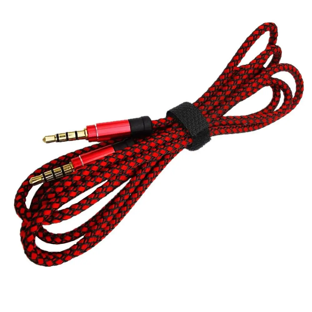 Cable Auxiliar Cable De Audio Jack 3.5 Mm Macho A Macho - Nylon Trenzado, 1 Metro, Compatible Con Mayoría De Dispositivos Cable Audio 3.5mm Estéreo